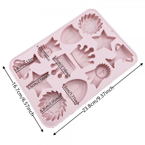 Trophies, Crowns, MEDALS Silicone Mould Chocolate Fondant Jelly Ice Cube Mold