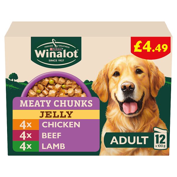WINALOT Meaty Chunks Mixed in Jelly Wet Dog Food