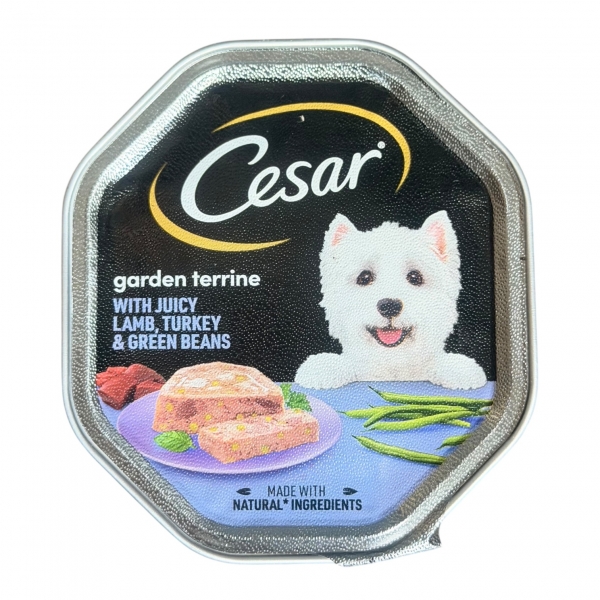 CESAR Garden Terrine Dog Food Tray in Loaf