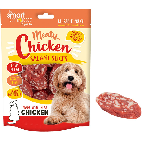Smart Choice Meaty Chicken Salami Slice Dog Treats 18 Pack 120g