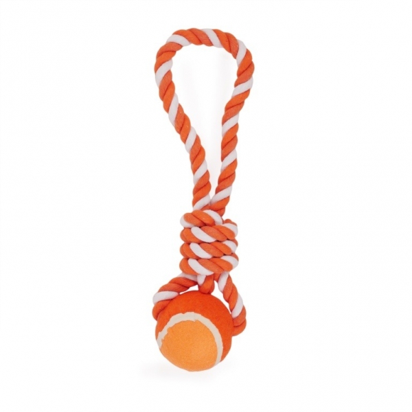 ROSEWOOD Twistable Tennis Ball Dog Tug